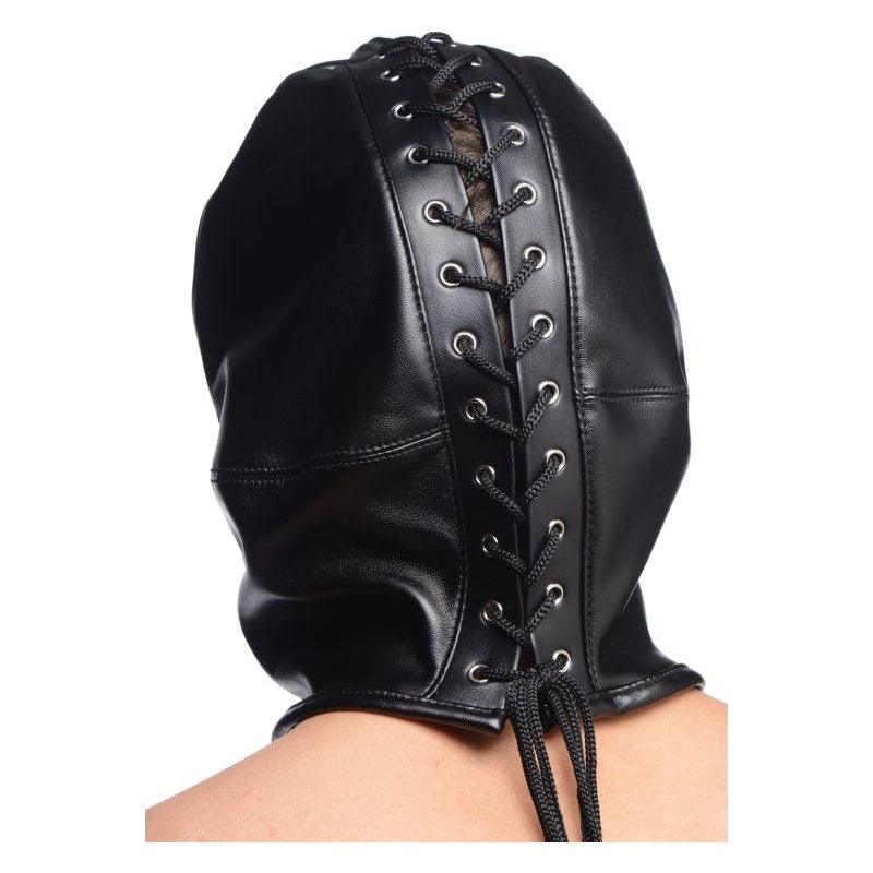 Zip Front Bondage Hood Black - Naughty by Nature Adult Store