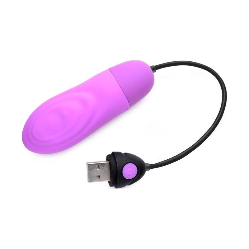 7X Pulsing Rechargeable Bullet Purple - Adult Toys