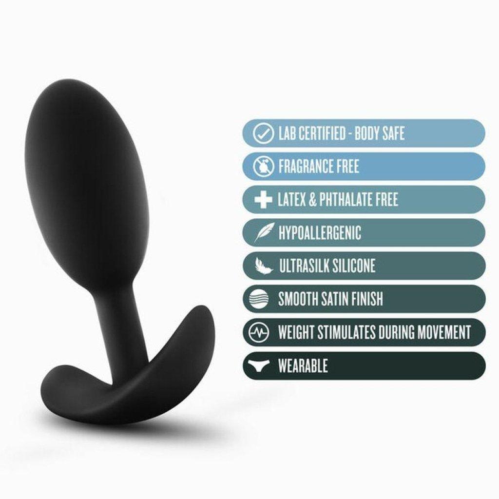Anal Adventures Platinum Silicone Vibra Slim Plug Medium - Naughty by Nature Adult Store