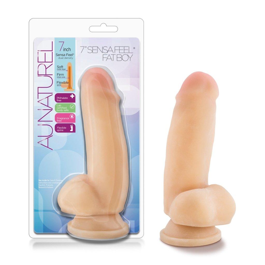 Au Naturel 7in Sensa Feel Fat Boy Beige - Naughty by Nature Adult Store