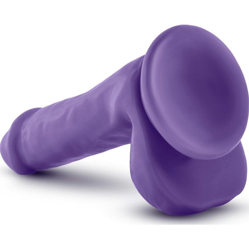 Au Naturel Bold Delight 6in Dildo Purple - Adult Toys
