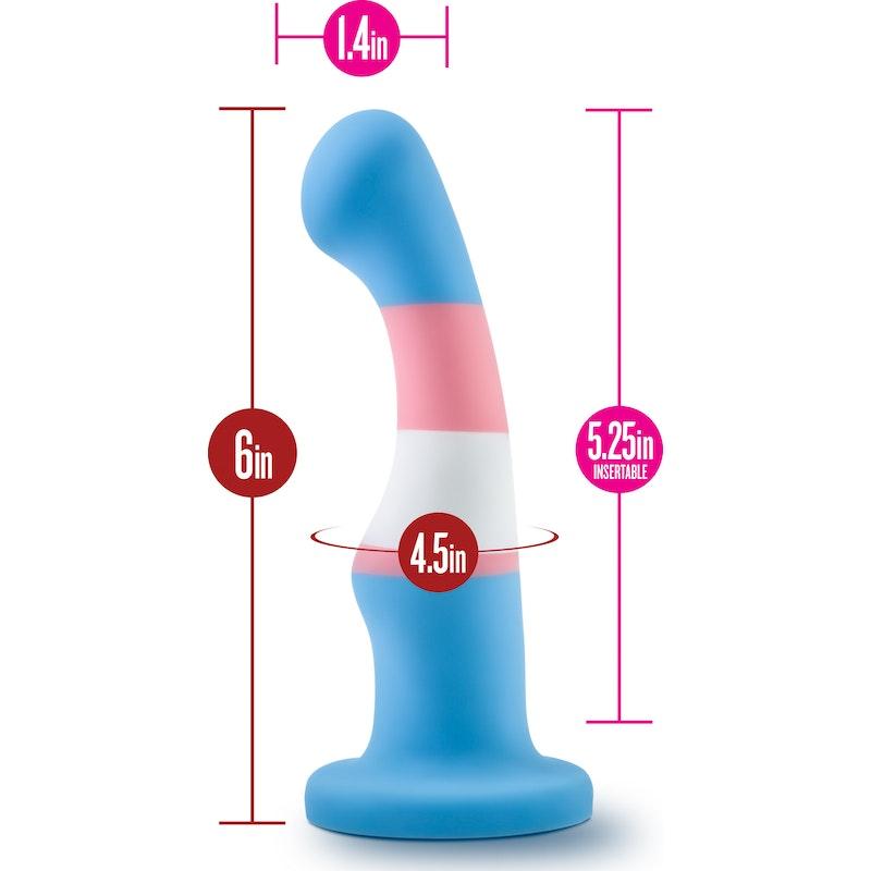 Avant Pride P2 True Blue Silicone Dildo - Naughty by Nature Adult Store