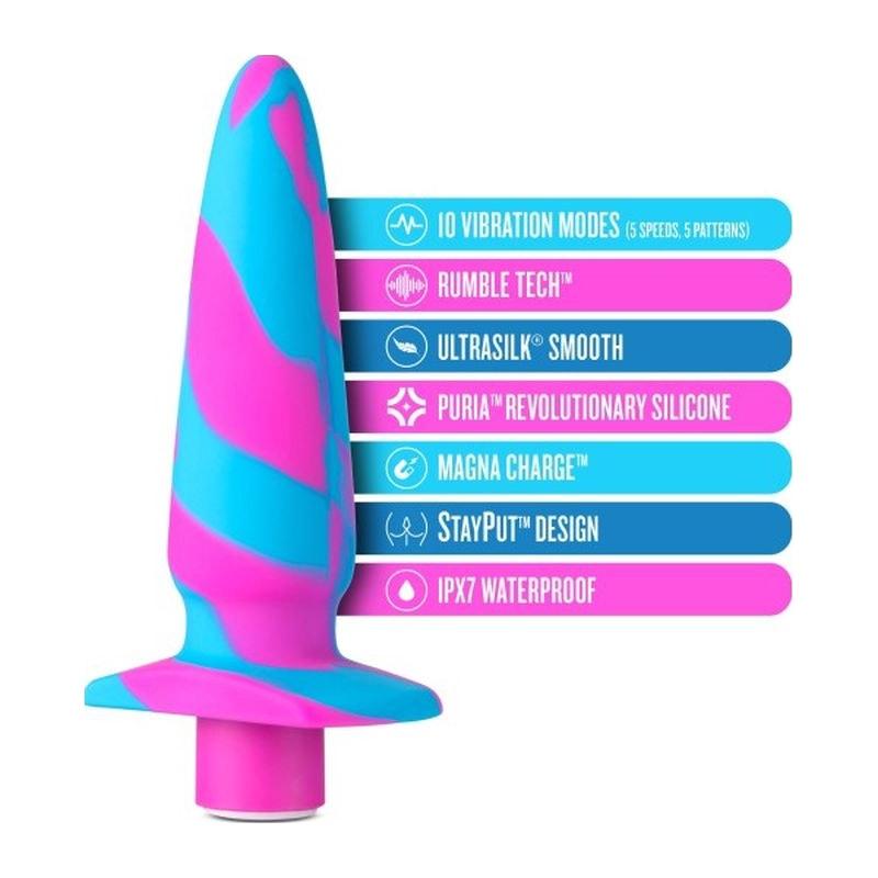 Avant Vibrotize Silicone Mini Anal Vibe Fuchsia - Adult Toys