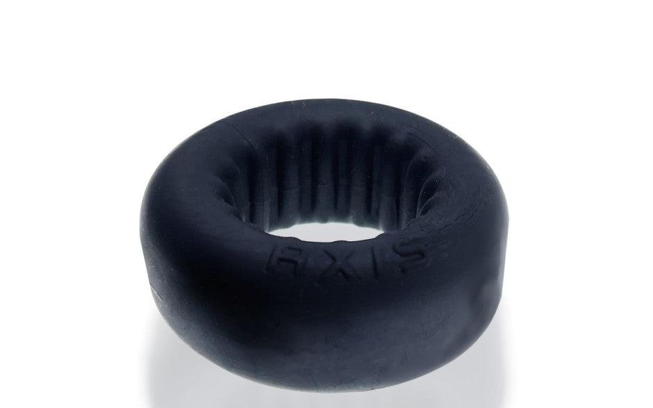 Axis Rib Griphold Cockring Black Ice - Adult Toys