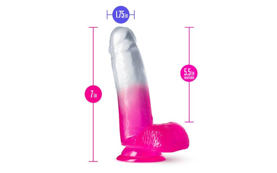 B Yours Sugar Magnolia 7in Dildo Fuchsia - Naughty by Nature Adult Store