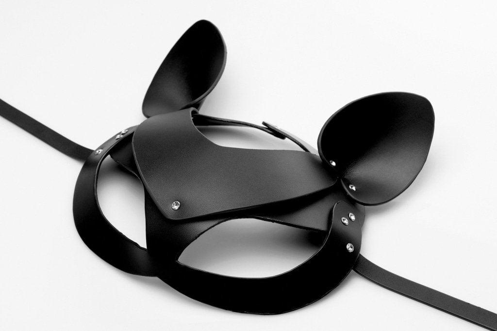 Bad Kitten Leather Cat Mask - Naughty by Nature Adult Store