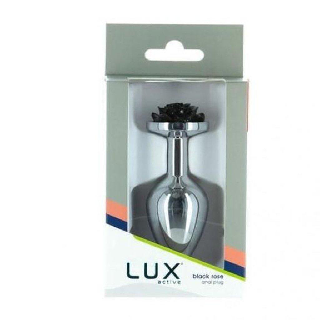 Black Rose 3in Metal Butt Plug - Naughty by Nature Adult Store