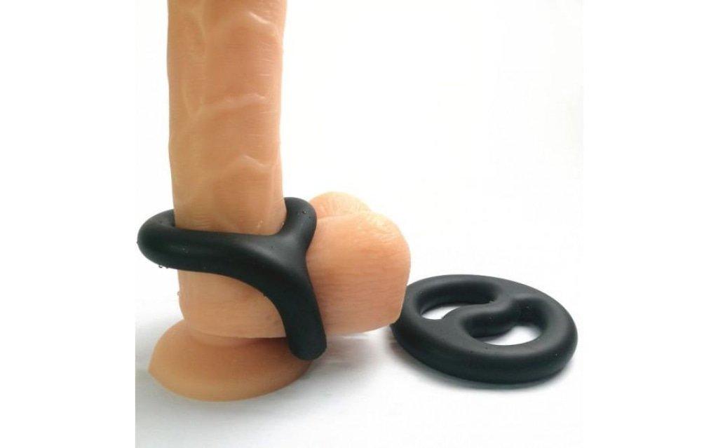 Brutus Yin Yang Silicone Cock and Ball Duo Ring - Adult Toys