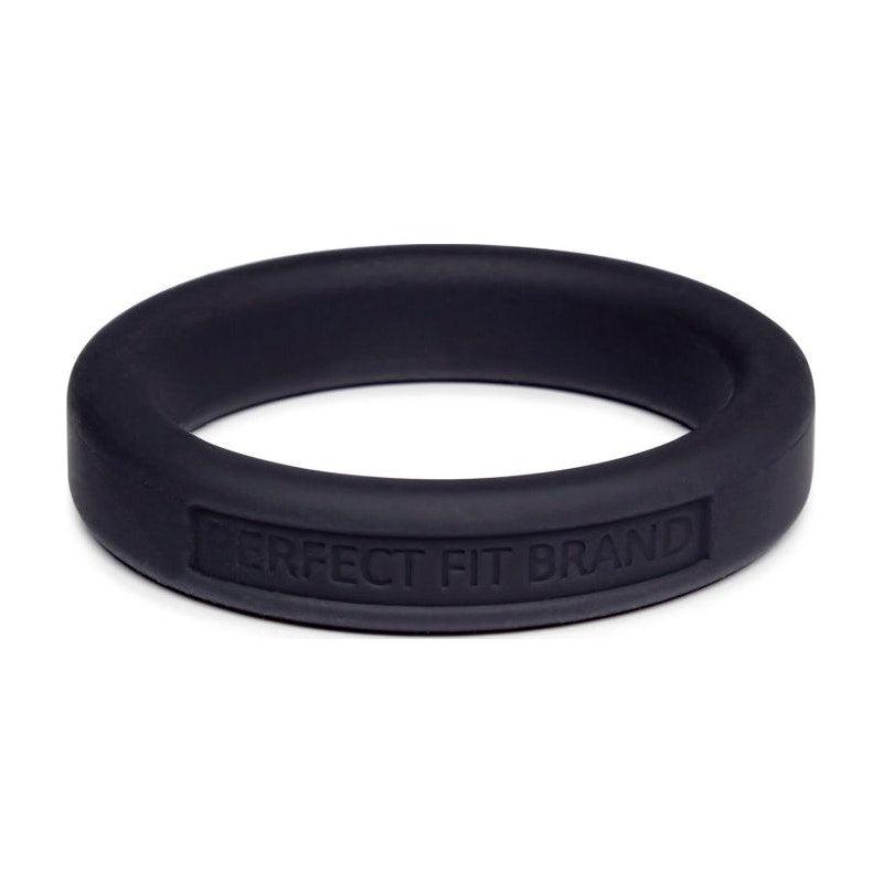 Classic Silicone Medium Stretch Penis Ring 44mm Black - Adult Toys