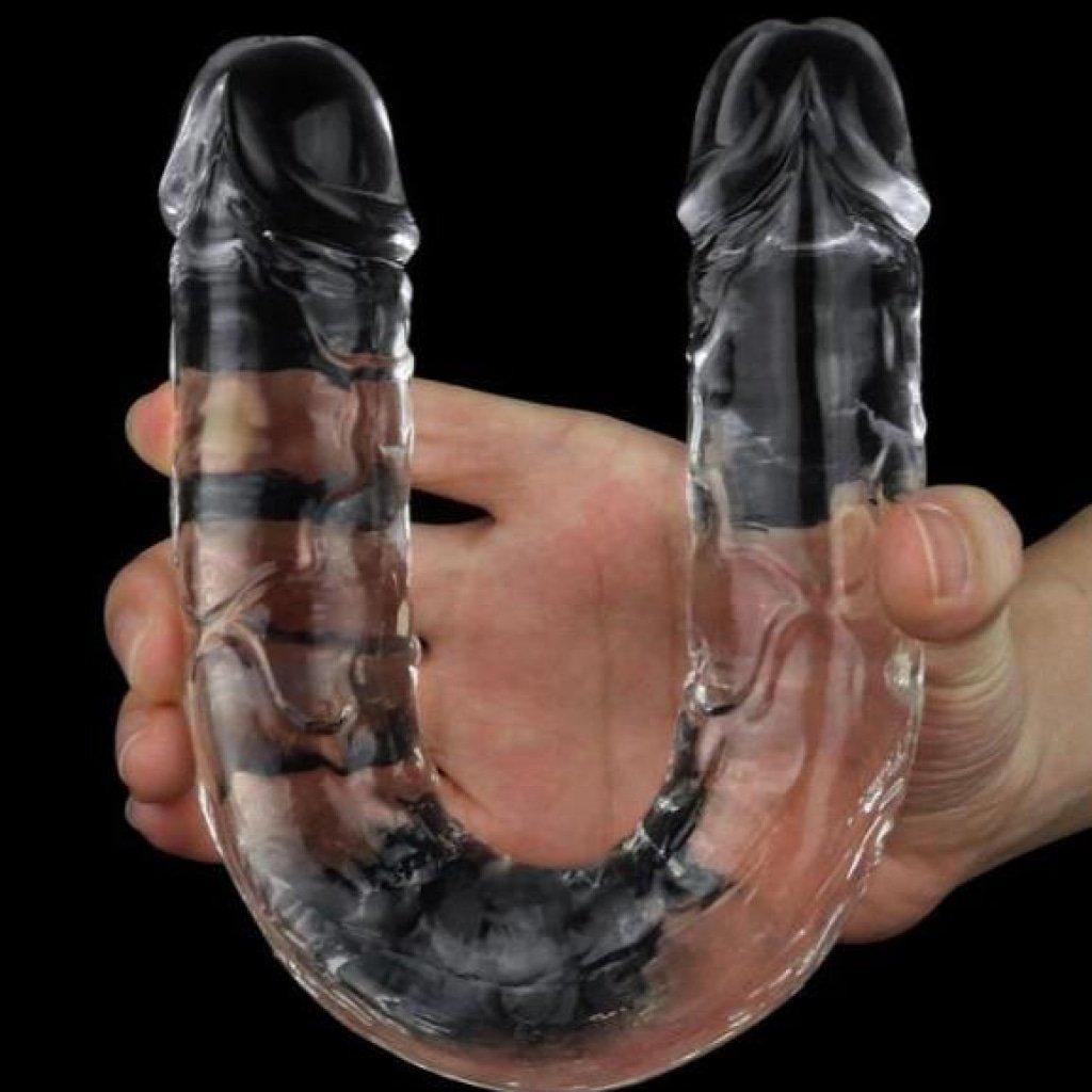 Clear Double Dildo 12in - Naughty by Nature Adult Store