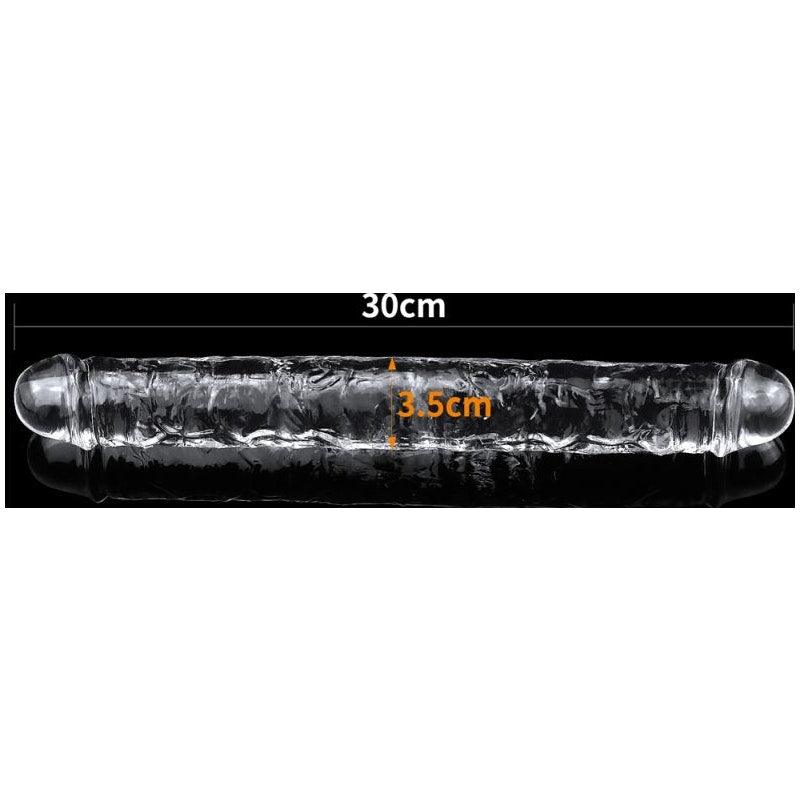 Clear Double Dildo 12in - Naughty by Nature Adult Store