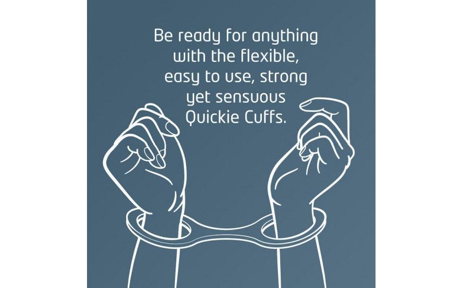 CreativeC Quickie Cuffs – Black Silicone Bondage Handcuffs (Medium) - Adult Toys