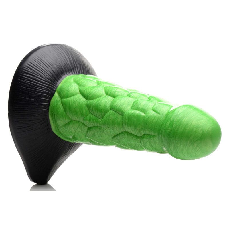 Creature Cocks Radioactive Reptile Thick Scaly Silicone Dildo - Green 19 cm Dildo - Naughty by Nature Adult Store