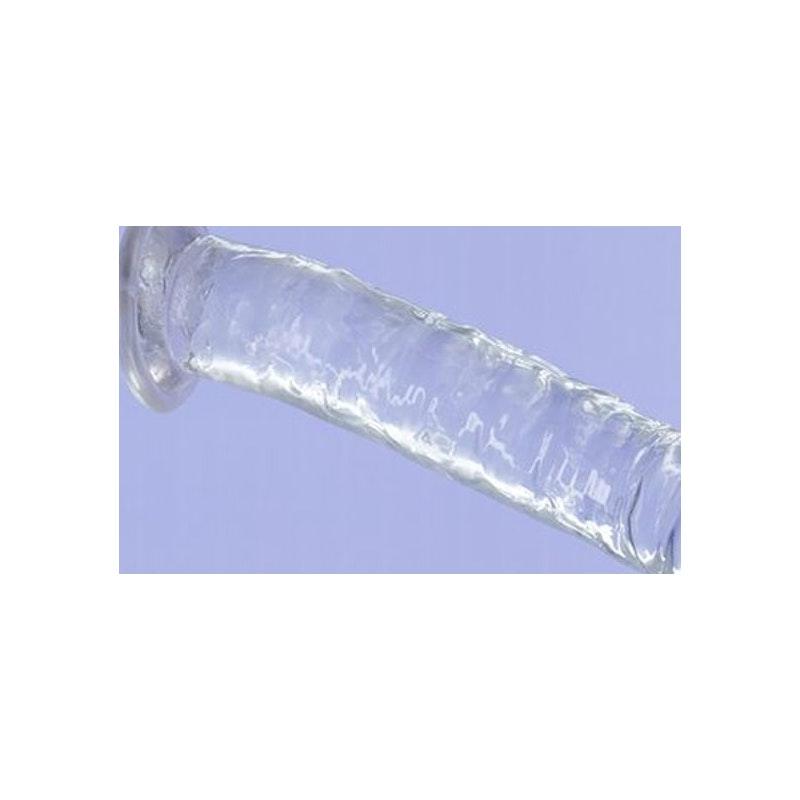 Crystal Dildo Straight 7in Clear - Adult Toys