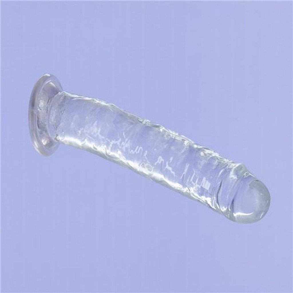 Crystal Dildo Straight 7in Clear - Adult Toys