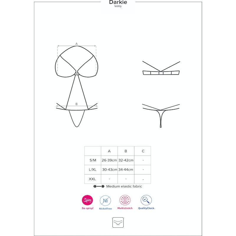 Darkie Crotchless Teddy - Lingerie