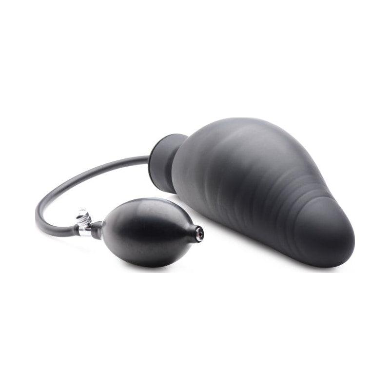 Dick Spand Inflatable Silicone Dildo Black - Adult Toys