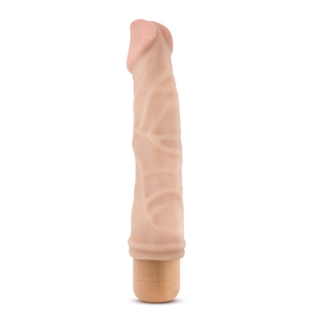 Dr Skin Cock Vibe 6 8.5in Vibrating Cock Beige - Adult Toys