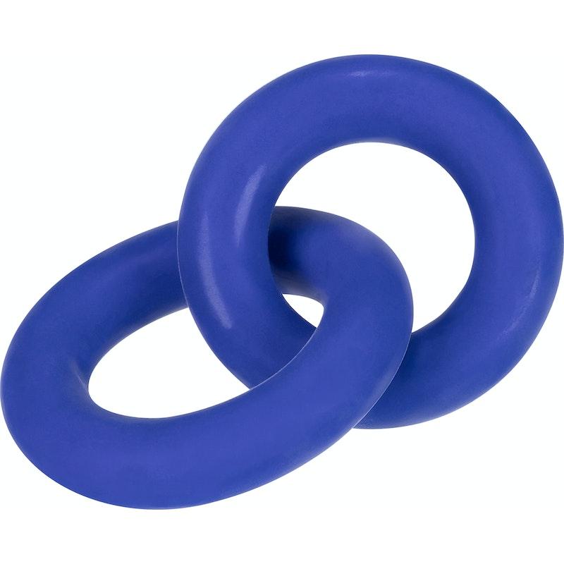 DUO Linked Cock/Ball Rings by Hunkyjunk Cobalt - Adult Toys