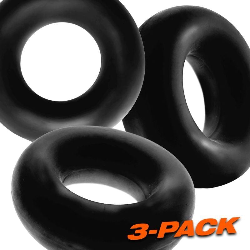 Fat Willy 3 Pc Jumbo Cockrings Black - Adult Toys