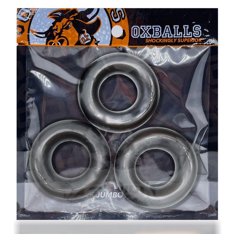 Fat Willy 3 Pc Jumbo Cockrings Black - Naughty by Nature Adult Store