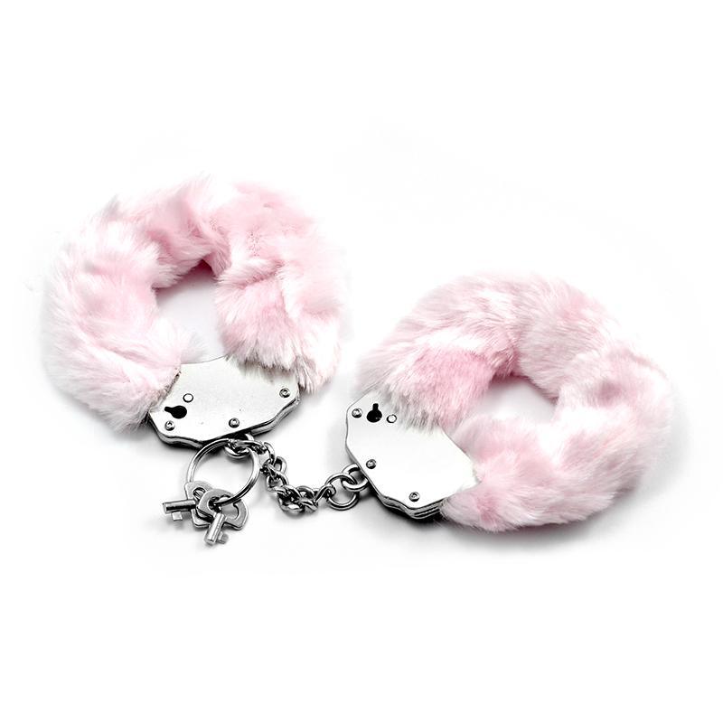 Fetish Pleasure Fluffy Hand Cuffs Pink - Naughty by Nature Adult Store