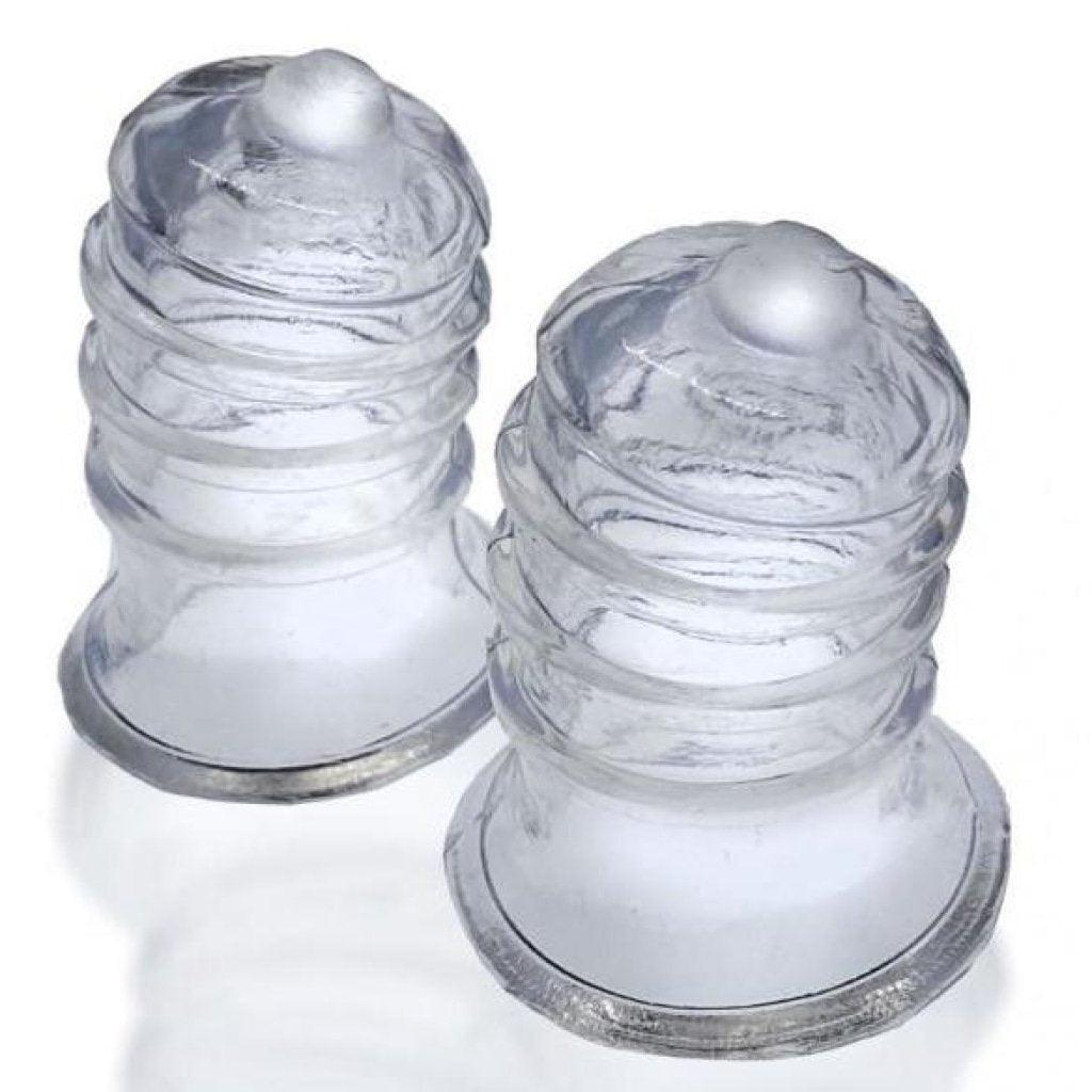 Hunkyjunk Elong Wide Base Nipsucker - Clear FlexTPR Nipple Suckers - Adult Toys