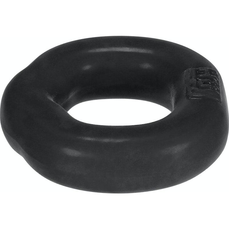 Hunkyjunk FIT Ergo Long - Wear Silicone Cock Ring – Tar Black - Adult Toys