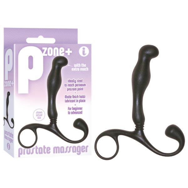 Icon Brands P - Zone+ Prostate Massager – Ergonomic Matte Black ABS - Anal Toys