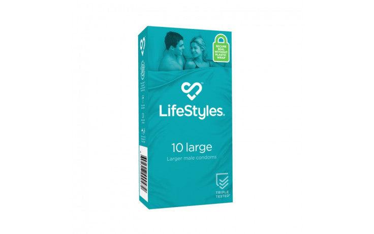 LifeStyles Large Condoms 10 - Naughty by Nature Adult Store