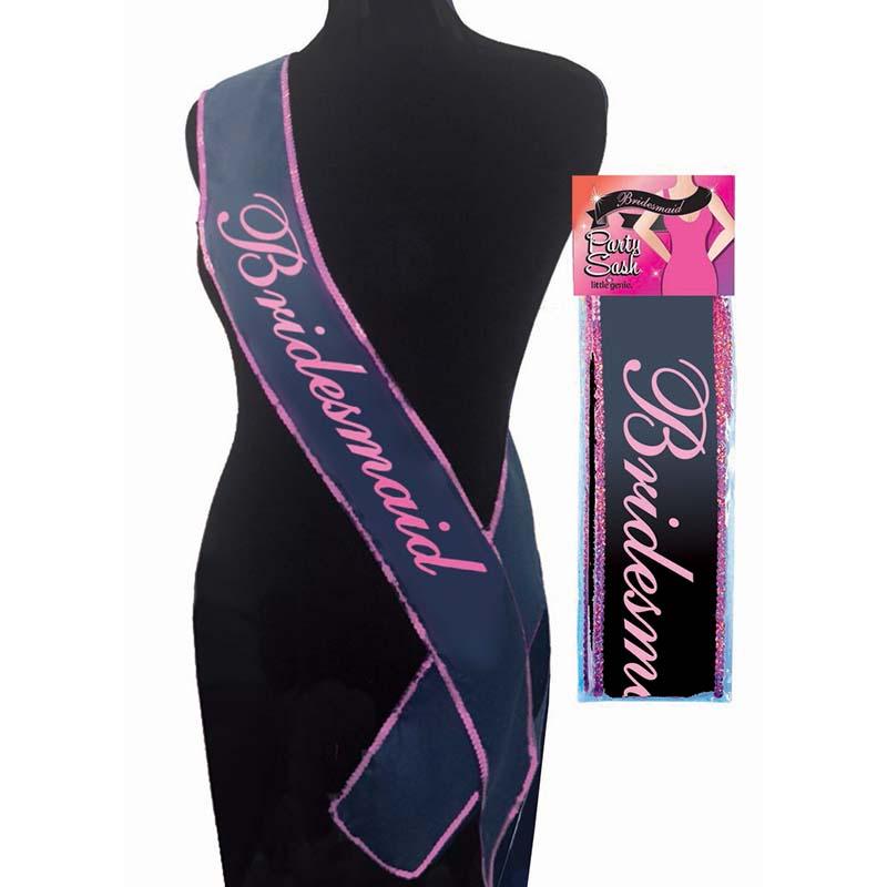 Little Genie Bridesmaid Sash – White 6ft Adjustable Hens Party Sash - Novelties