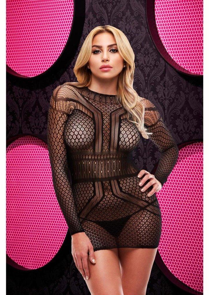Long Sleeve Open Back Mini Dress - Naughty by Nature Adult Store