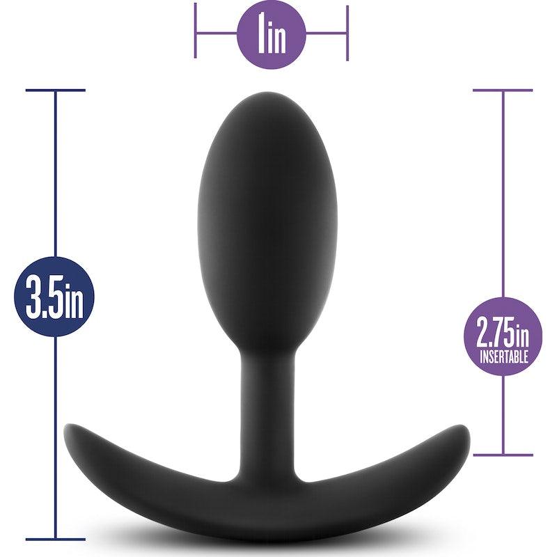 Luxe Wearable Vibra Slim Plug Small Black - Naughty by Nature Adult Store