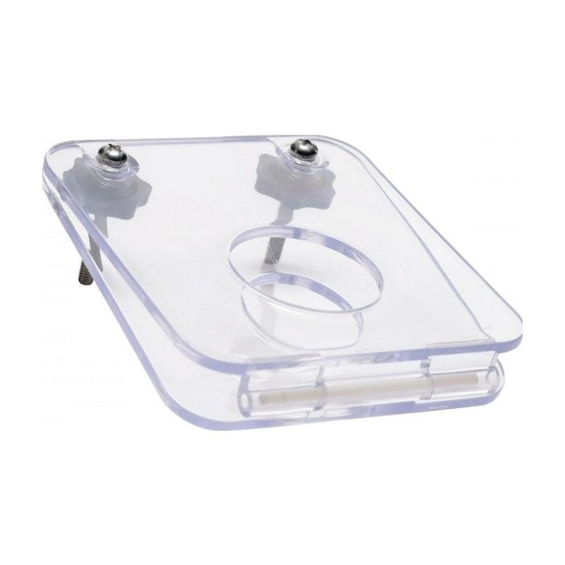 Master Series Clear Acrylic Cock and Ball Crusher – Adjustable Pressure - Adult Toys