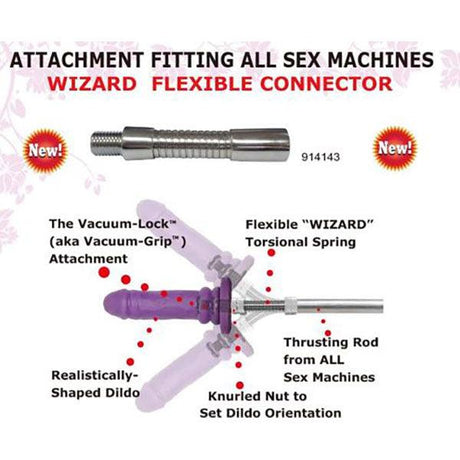 MyWorld Wizard Flexible Connector - Attachement for MyWorld sex machines - Naughty by Nature Adult Store