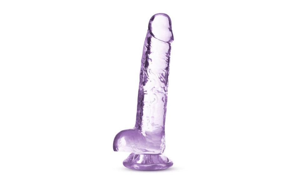 Naturally Yours 7" Crystaline Dildo Amethyst - Adult Toys