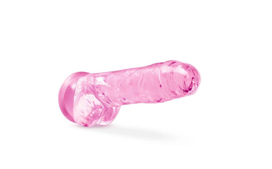 Naturally Yours 8" Crystaline Dildo Rose - Naughty by Nature Adult Store