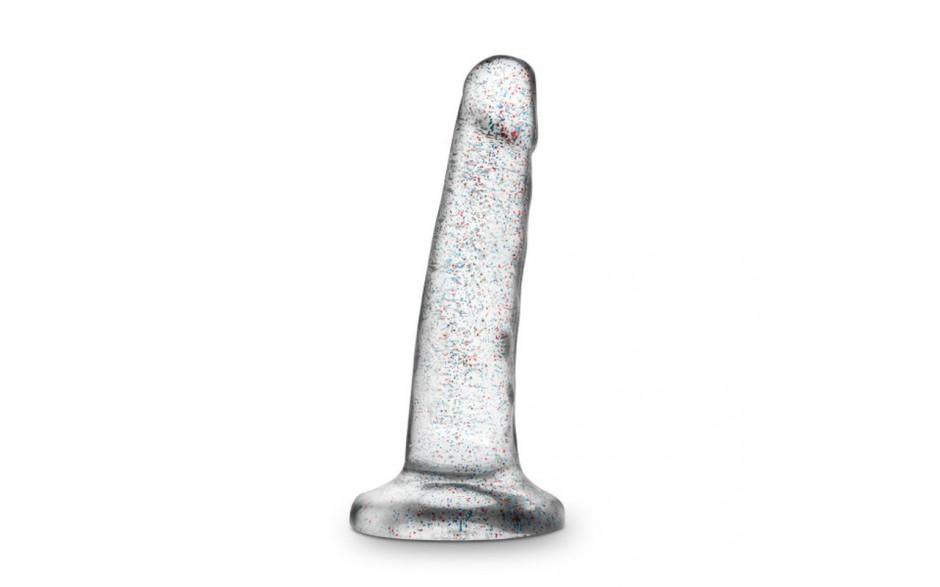 Naturally Yours Glitter Dong Clear 5.5in - Naughty by Nature Adult Store