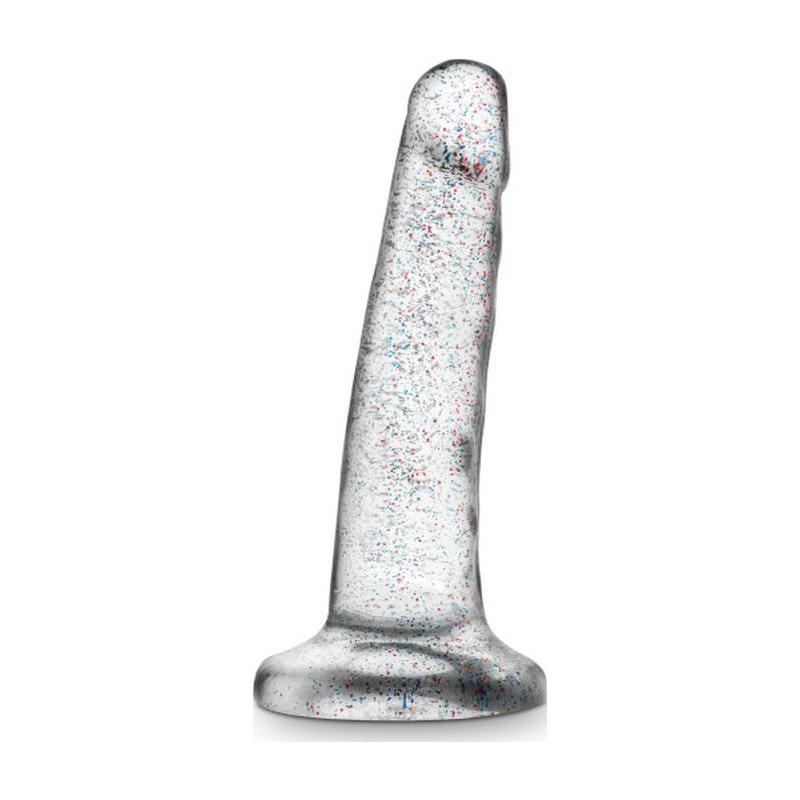 Naturally Yours Glitter Dong Clear 5.5in - Naughty by Nature Adult Store