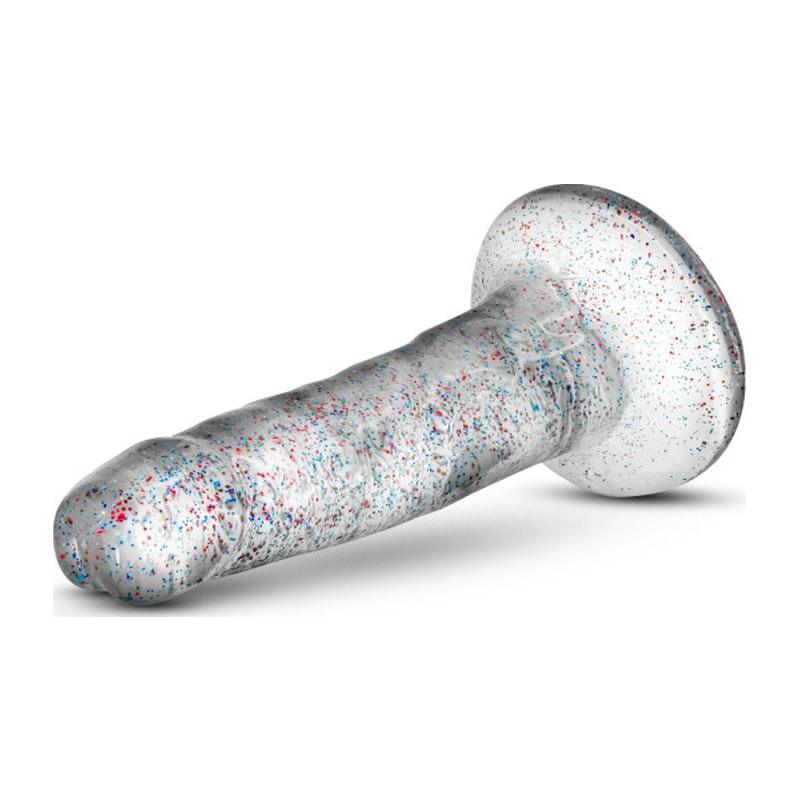 Naturally Yours Glitter Dong Clear 5.5in - Naughty by Nature Adult Store