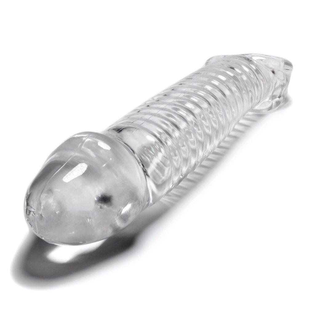 OxBalls Muscle Cocksheath – Clear TPR Penis Enhancer & Massager - Adult Toys