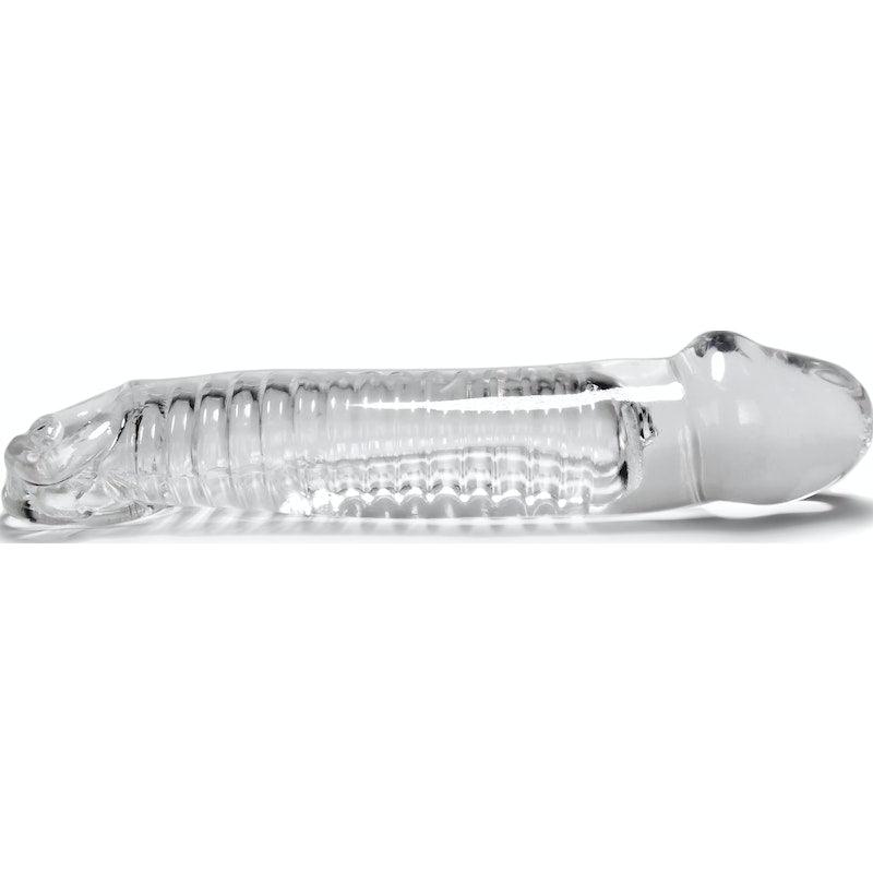 OxBalls Muscle Cocksheath – Clear TPR Penis Enhancer & Massager - Adult Toys