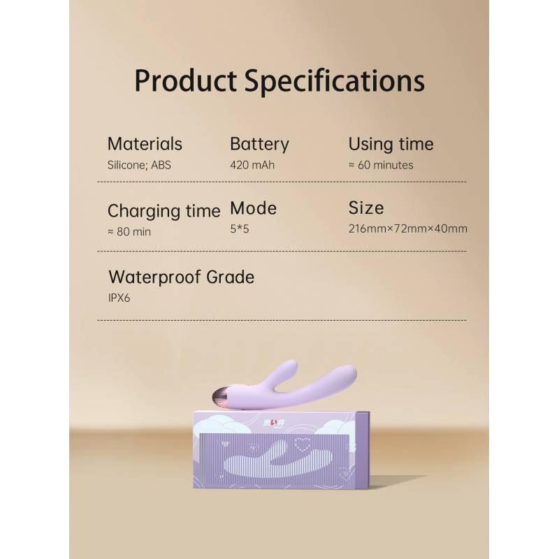 Pada Rabbit and G-Spot Pulsing Vibrator Purple - Naughty by Nature Adult Store