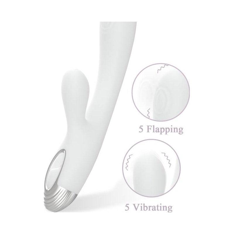 Pada Rabbit and G-Spot Pulsing Vibrator White - Naughty by Nature Adult Store