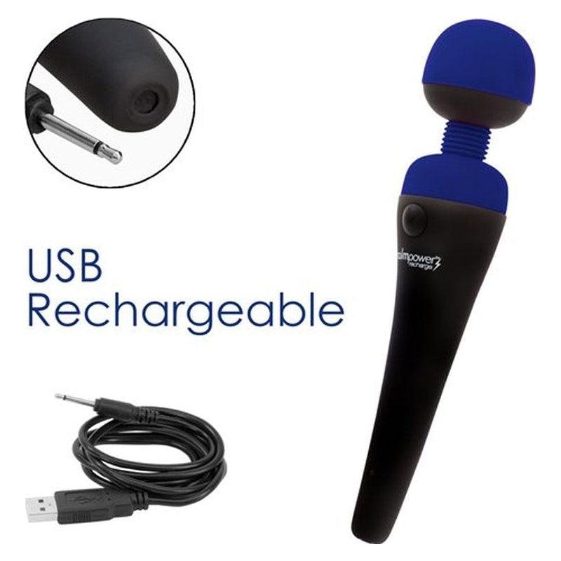 PalmPower Massage Wand Blue - Naughty by Nature Adult Store