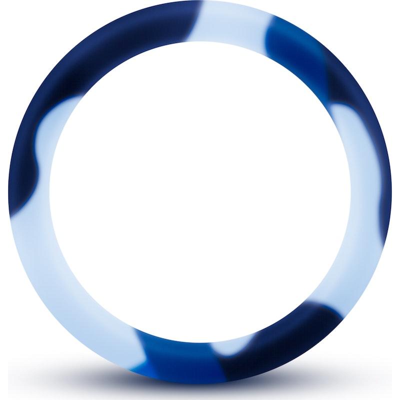 Performance Silicone Camo Cock Ring Blue Camoflauge - Naughty by Nature Adult Store