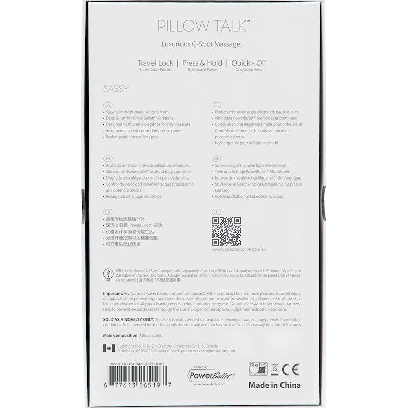 Pillow Talk Sassy Teal - Naughty by Nature Adult Store