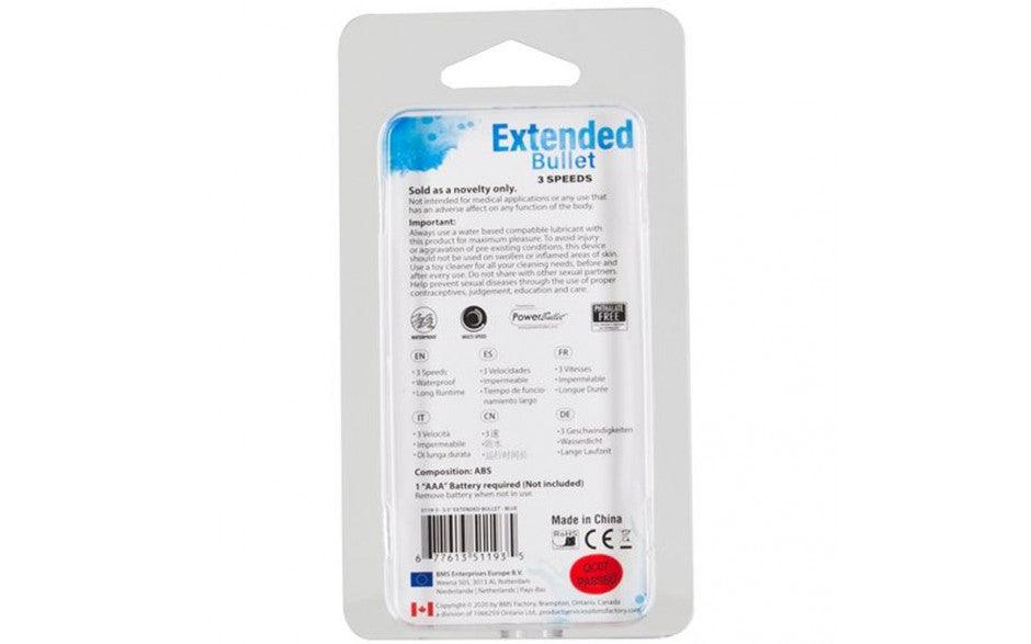 Power Bullet Extended 9cm 3 Speed Teal - Adult Toys