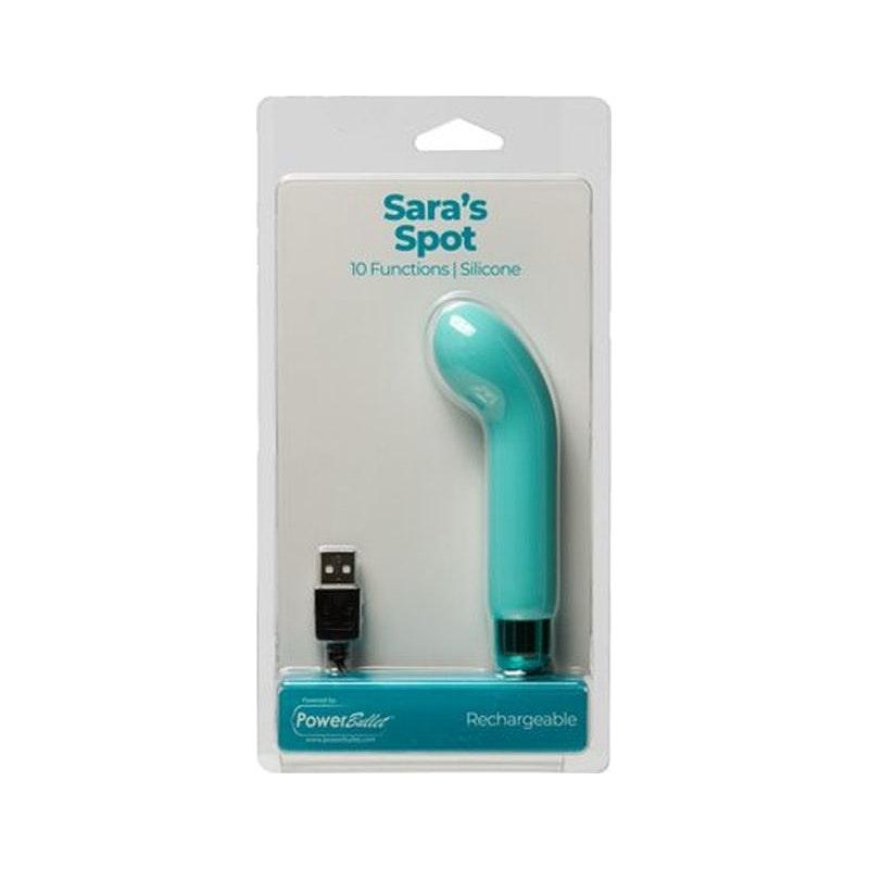 Power Bullet Sara’s Spot Vibrator Teal - Adult Toys