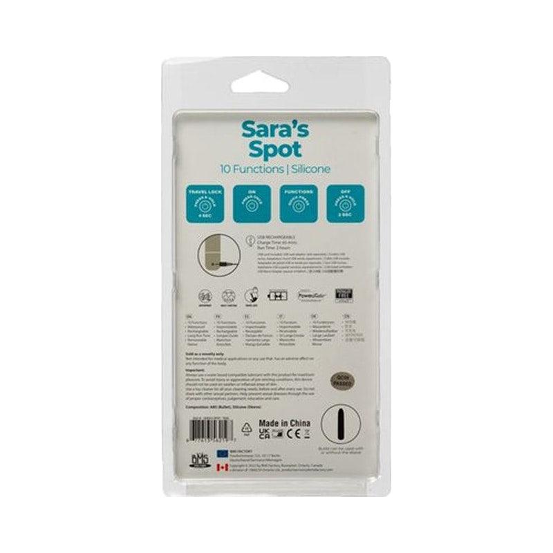 Power Bullet Sara’s Spot Vibrator Teal - Adult Toys